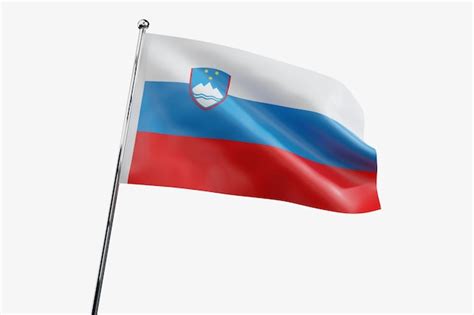 Premium Photo Slovenia Waving Fabric Flag Isolated On White Background 3d Illustration