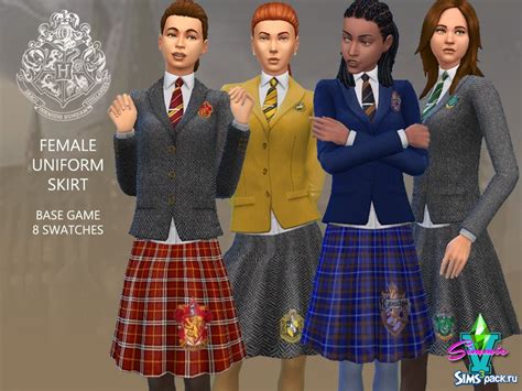Скачать школьная форма Hogwarts от SimmieV для Симс 4