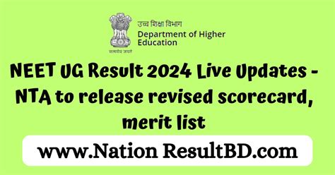 Neet Ug Result Live Updates Nta To Release Revised Scorecard