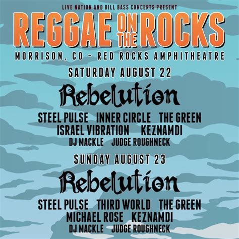 Years: Reggae On The Rocks 2023