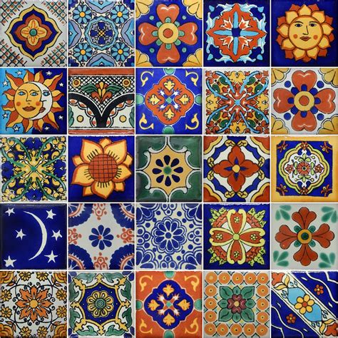 Pintado A Mano Decorativos De Talavera Mexicano Azulejos X