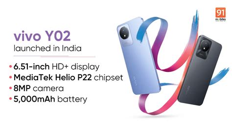 Vivo Y02 With MediaTek Helio P22 Processor, 5,000mAh Battery, 8MP ...