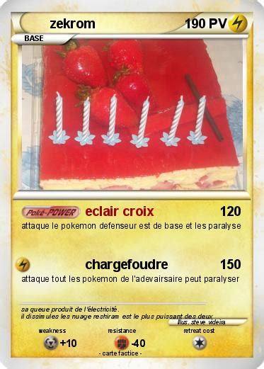 Pok Mon Zekrom Eclair Croix Ma Carte Pok Mon