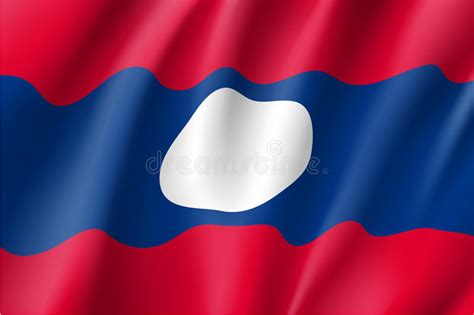 National Official Flag Of Laos Stock Vector Illustration Of Blue Celebrate 93396814