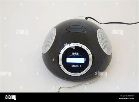 Close Up Black Bush Round DAB Digital Radio Receiver Stock Photo Alamy