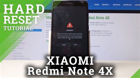 Hard Reset Xiaomi Redmi Note X Erase All Content Settings Youtube