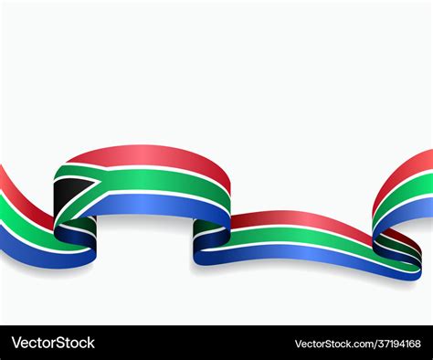 South African Flag Wavy Abstract Background Vector Image