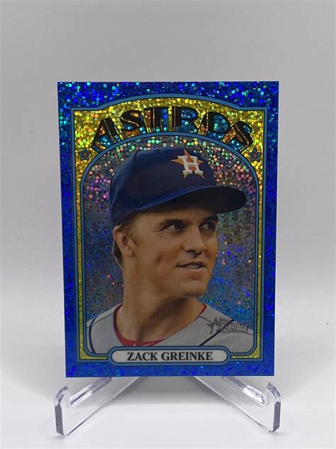 Topps Heritage Blue Sparkle Chrome Zack Greinke For Sale