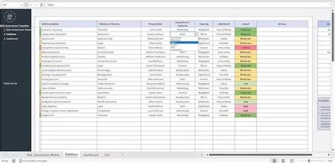 Risk Assessment Matrix Template, Matrix Digital Excel Templates, Risk ...