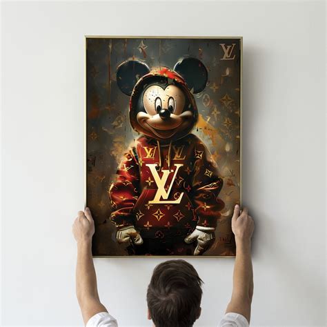 Mickey Mouse Louis Vuitton Graffiti Leinwand Pop Art Mickey Mouse