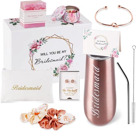 Amazon Sabary 34 Pcs Bridesmaids Proposal Gift Set Include 5