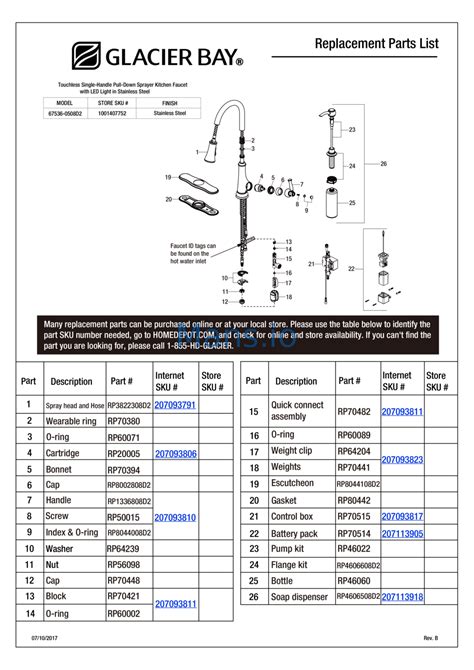 Glacier Bay Kitchen Faucet Parts Diagram Reviewmotors Co