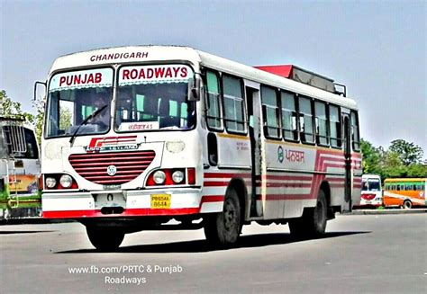 Punjab Roadways Bus Ashok Leyland Red 16 India Buses