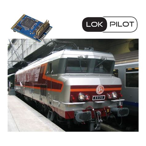 Décodeur LokPilot v5 DCC programmé pour CC6500 Roco pour platine NEM658