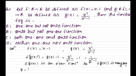 Let F R R Be Defined As F X X 1 And G R { 1 1} R Be Defined As G X