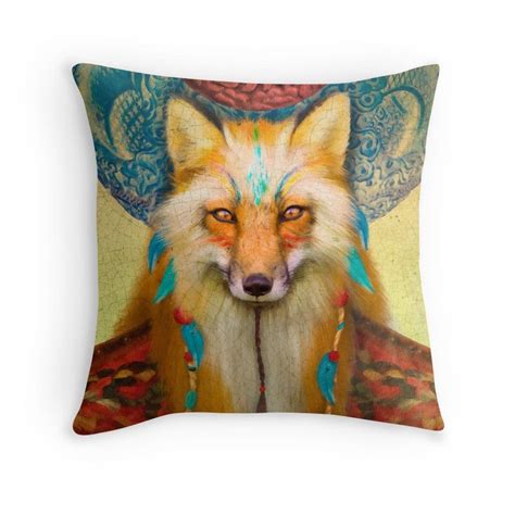 Wise Fox Throw Pillow By Aimee Stewart Fox Spirit Spirit Animal Art