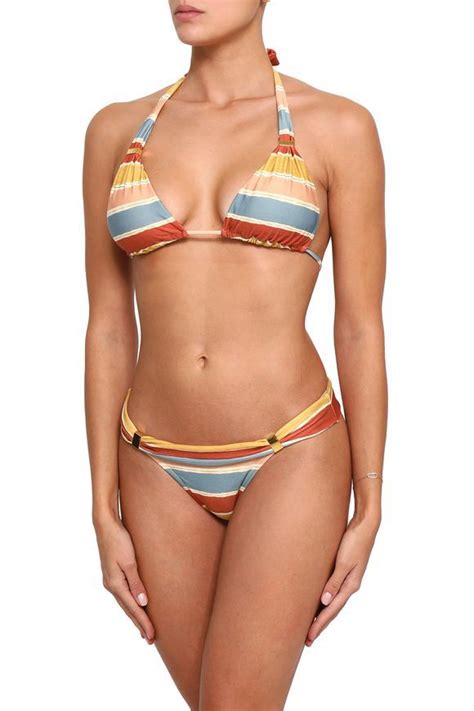 Multicolor Guadalupe Striped Triangle Bikini Sale Up To Off The