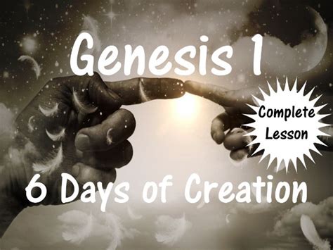 Genesis 1 6 Days Of Creation Teaching Resources