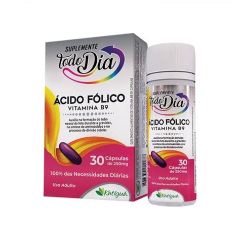 STD Polivitamínico Ácido fólico Katiguá 30 Cápsulas 250mg