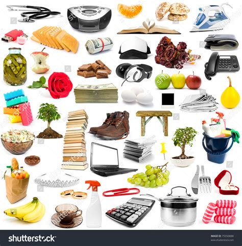 Big Collection Different Objects Isolated On Stock Photo