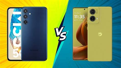 Samsung Galaxy M35 5g Vs Motorola G85 5g Big Battery Custom Os Or Sleek Body Stock Os Gizbot News