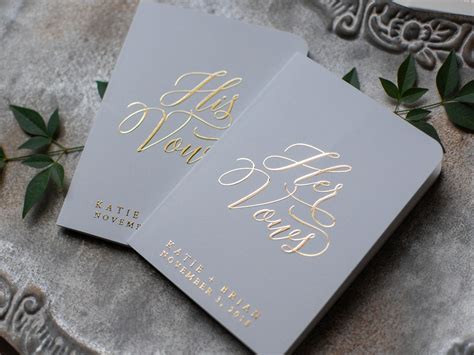 Personalized Wedding Vow Booklets, Matching Vow Books, Custom Wedding