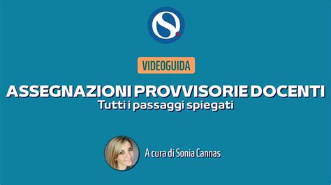 TUTORIAL Assegnazioni Provvisorie Docenti Tutti I Passaggi Spiegati