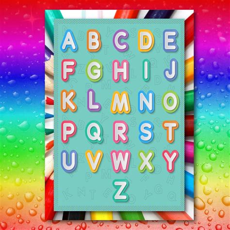 Alphabet Wall Chart Educational Poster Learning Chart Laminated Chart