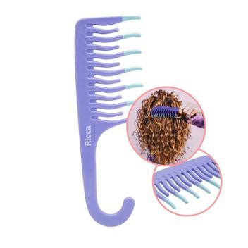 Pente Finalizador De Cachos - Pente para Cachos Cabelos Cacheados Shower Roxo Ricca - Pente de Cabelo ...
