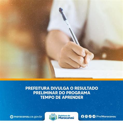 Prefeitura Divulga O Resultado Preliminar Do Programa Tempo De Aprender