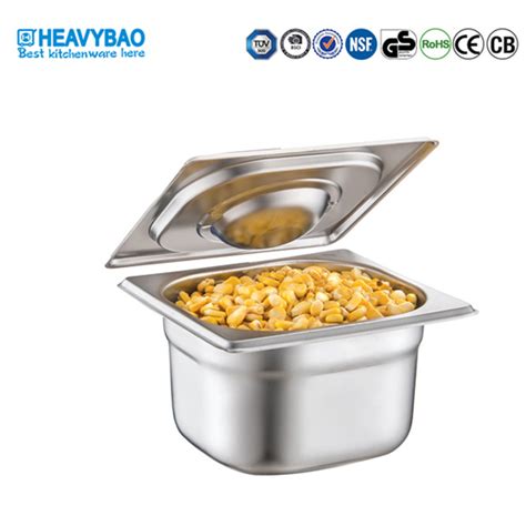 Heavybao Europe Style Stainless Steel Food Gn Pan For Kitchen Gn Pan