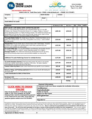 Fillable Online 2024 Lead Retrieval Order Form Pdf Fax Email Print