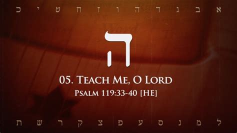 He Teach Me O Lord Psalm Psalm Bible