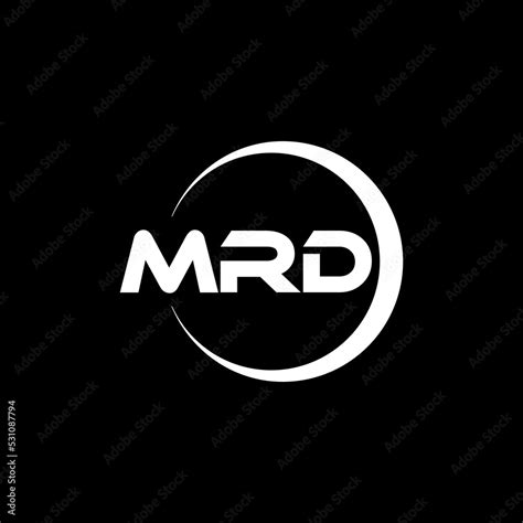 Mrd Letter Logo Design With Black Background In Illustrator Cube Logo Vector Logo Modern