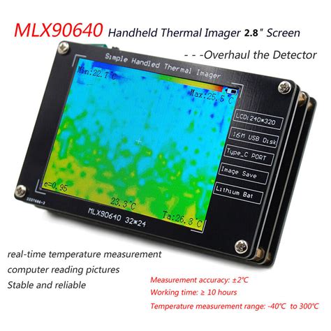 Mlx Infrared Thermal Imager Inch Lcd Industrial Temperature