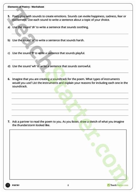 50 Sound Devices In Poetry Worksheet Chessmuseum Template Library