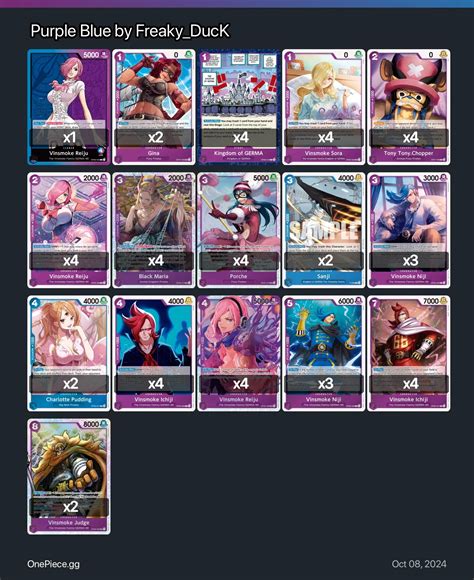 Purple Blue by Freaky_DucK One Piece Card Game Deck | One Piece Card Game