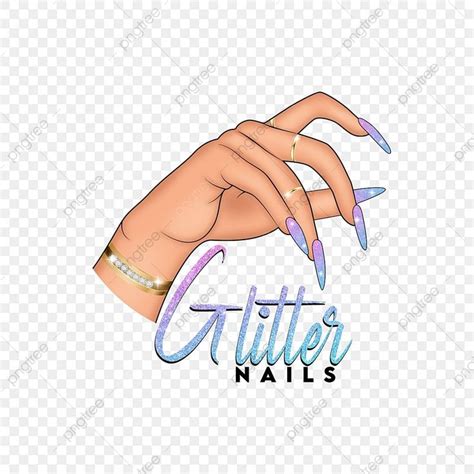 Glitter Nails Vector PNG Images Pretty Hand With Glitter Nails Pretty