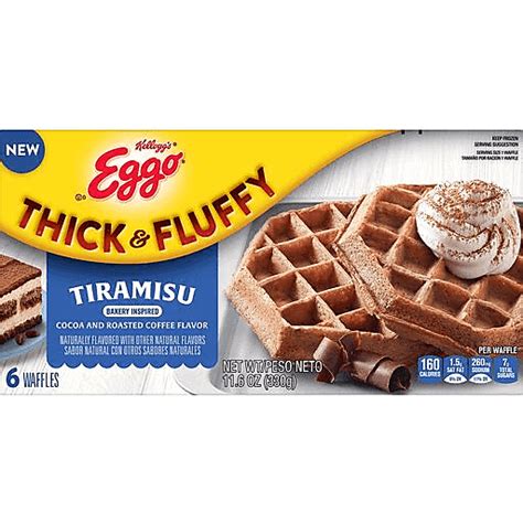 Eggo Thick And Fluffy Frozen Waffles Tiramisu 116 Oz Frozen