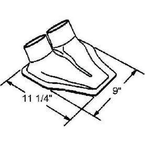 Bb7030 Black Plastic Dual Naca Ducts 11 1 4 L X 9 H For 3 Duct Hose