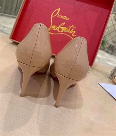 Replica Christian Louboutin Nude Patent Kate 70mm Pumps