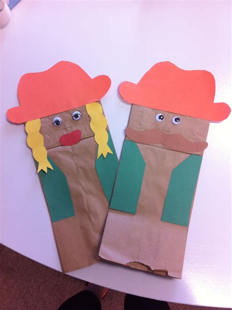 Rodeo Week Cowgirl And Cowboy Puppets Wild West Crafts Rodeo Crafts