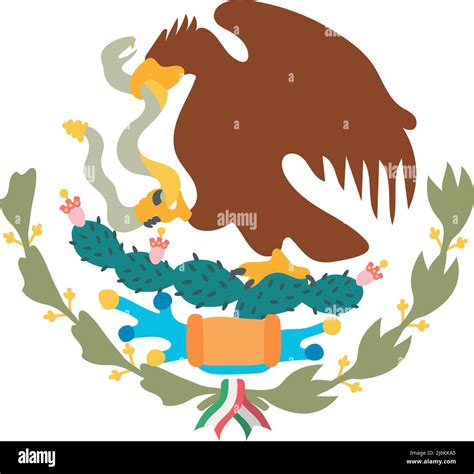 mexican flag emblem Stock Vector Image & Art - Alamy