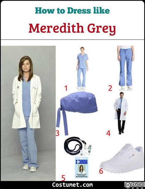 Meredith Grey’s Anatomy Costume For Cosplay And Halloween 2023 Greys Anatomy Halloween