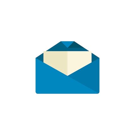 Icono De Vector De Estilo Plano De Correo Sobre De Mensaje Abierto