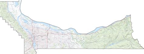 Multnomah County Map, Oregon - US County Maps