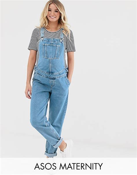 Asos Design Maternity Overalls I Mellemvasket Denim I Original