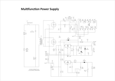 Power Supply Circuit Diagram Edrawmax Template