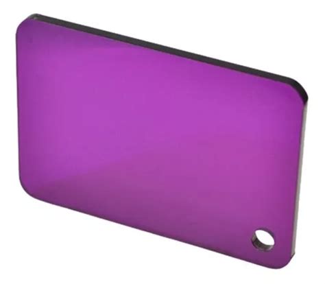 Chapa Placa De Acr Lico Puro Cor Roxo Esp Mm X Cm