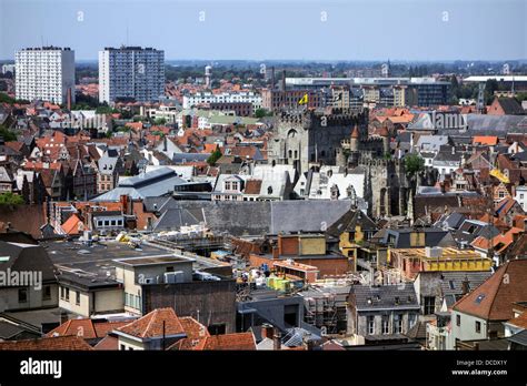 gravensteen aerial  res stock photography  images alamy